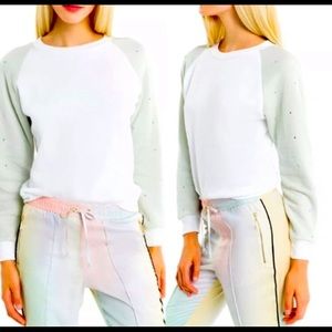 NWT wildfox sweatshirt large glitz sleeve
